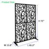 Single bird-pattern screen diagram showing rounded dimensions of 45.3 inches wide, 72 inches high and a 15.8-inch base depth.
