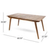68.5 inch acacia dining table dimensions Acacia dining table dimensions marked 68.5 inches long, 37.5 inches deep and 30 inches high